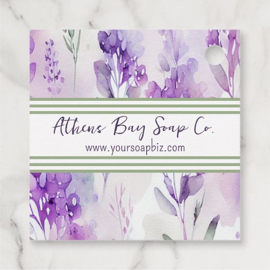 Waterverf - Label zeepproduct Lavendar (Achterkant)
