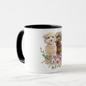 Waterverf Labradoodle/Goldendoodle Mok (Voorkant links)