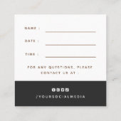 Waterverf Labrador Dog Pet Appointinder Vierkante Visitekaartje (Achterkant)