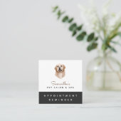Waterverf Labrador Dog Pet Appointinder Vierkante Visitekaartje (Staand voorkant)