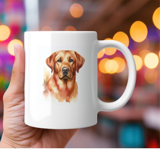 Waterverf Labrador Golden Personalize Grote Koffiekop