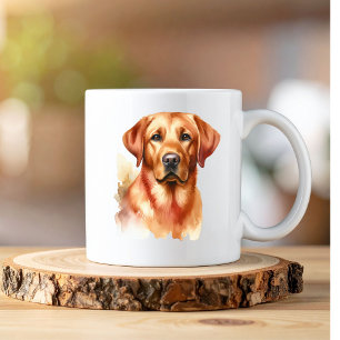 Waterverf Labrador Gouden Personaliseer Grote Koffiekop