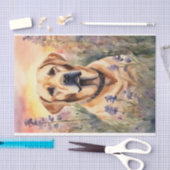 Waterverf Labrador in Bloemen Decoupage Tissuepapier (Craft)
