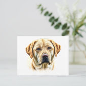 Waterverf Labrador Retriever Briefkaart (Staand voorkant)