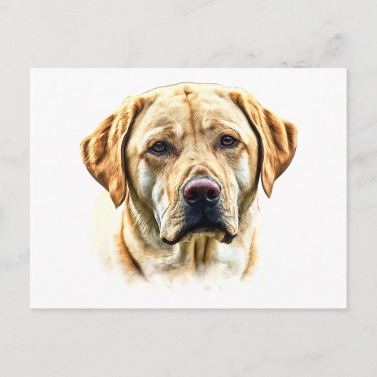 Waterverf Labrador Retriever Briefkaart (Voorkant)