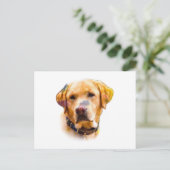 Waterverf Labrador Retriever Briefkaart (Staand voorkant)