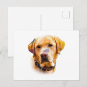 Waterverf Labrador Retriever Briefkaart (Voorkant / Achterkant)