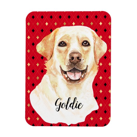 Waterverf Labrador Retriever Dog Aangepast Magneet (Verticaal)