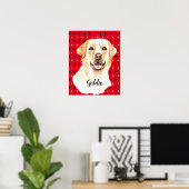 Waterverf Labrador Retriever Dog Aangepast Poster (Thuiskantoor)