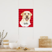 Waterverf Labrador Retriever Dog Aangepast Poster (Keuken)