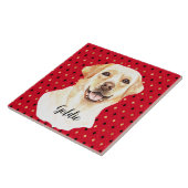 Waterverf Labrador Retriever Dog Aangepast Tegeltje (Zijkant)