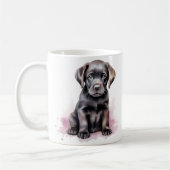 Waterverf Labrador Retriever Dog Schattige Puppy Koffiemok (Links)