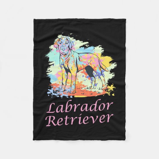 Waterverf labrador Retriever Fleece Deken (Voorkant)