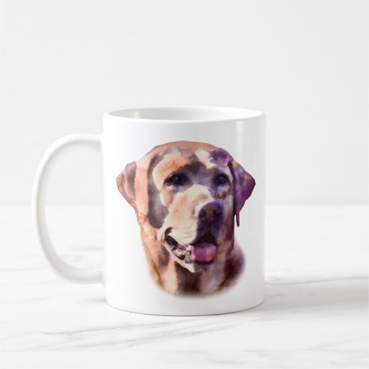 Waterverf Labrador Retriever Koffiemok (Links)