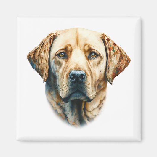 Waterverf Labrador Retriever Magneet (Voorkant)