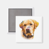 Waterverf Labrador Retriever Magneet (Voorkant / Achterkant)