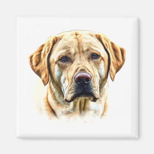 Waterverf Labrador Retriever Magneet (Voorkant)