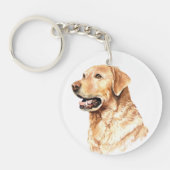 Waterverf Labrador Retriever Sleutelhanger (Voorkant)