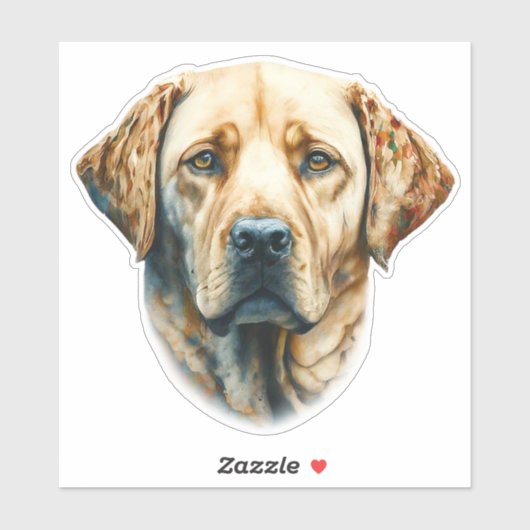 Waterverf Labrador Retriever Sticker (Vel)
