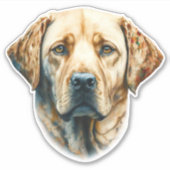 Waterverf Labrador Retriever Sticker (Voorkant)