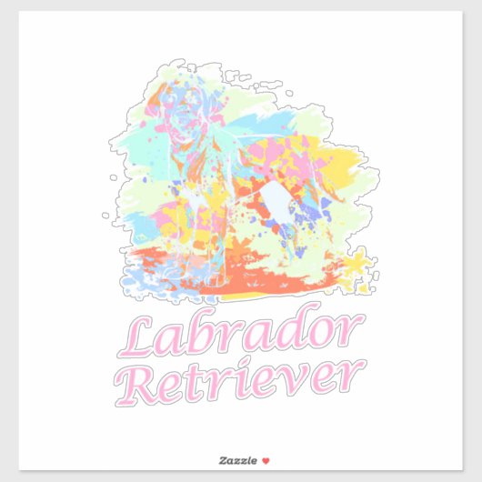 Waterverf labrador Retriever Sticker (Vel)