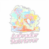 Waterverf labrador Retriever Sticker (Voorkant)