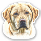 Waterverf Labrador Retriever Sticker (Voorkant)