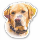 Waterverf Labrador Retriever Sticker (Voorkant)
