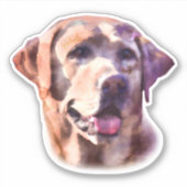 Waterverf Labrador Retriever Sticker (Voorkant)