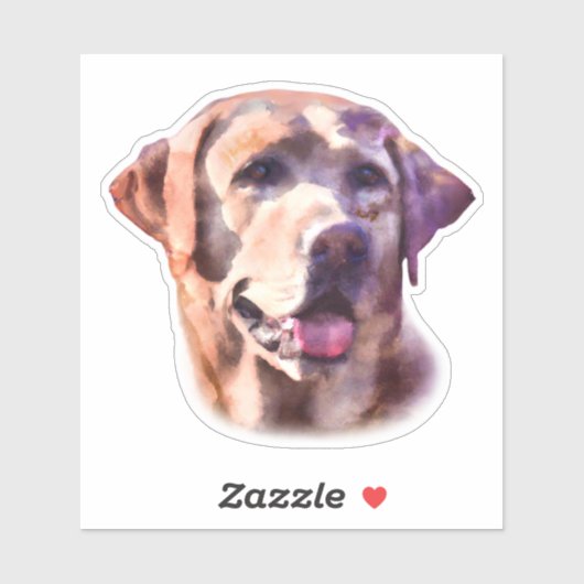 Waterverf Labrador Retriever Sticker (Vel)