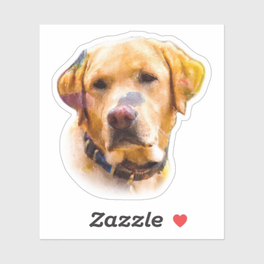 Waterverf Labrador Retriever Sticker (Vel)