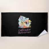 Waterverf labrador Retriever Strandlaken (Voorkant)