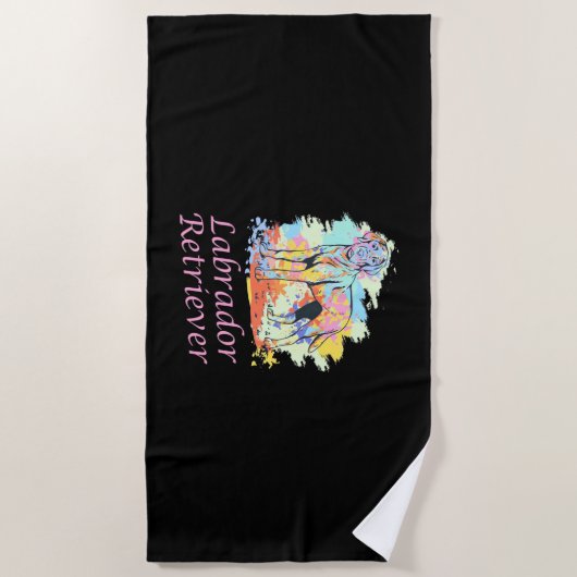 Waterverf labrador Retriever Strandlaken (Voorkant)