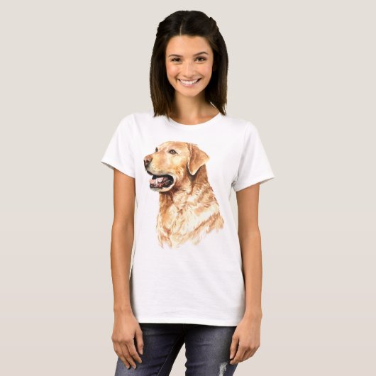 Waterverf Labrador Retriever T-shirt (Voorkant volledig)