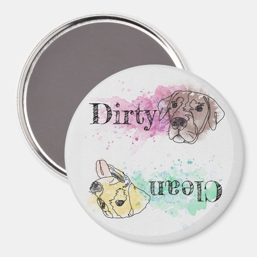 Waterverf Labrador Retriever vaatwasmachine magnee Magneet (Voorkant / Achterkant)