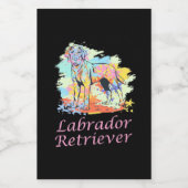 Waterverf labrador Retriever Voedselcontainer Etiket (Enkel label)