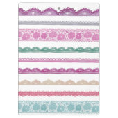 Waterverf Lace Ribbon Girly Rainbow gepolijst Klembord (Achterkant)