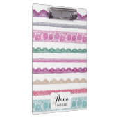 Waterverf Lace Ribbon Girly Rainbow gepolijst Klembord (Rechts)