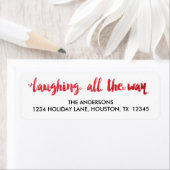 Waterverf lachen all the way vakantie label (Insitu)