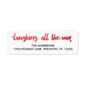 Waterverf lachen all the way vakantie label (Voorkant)