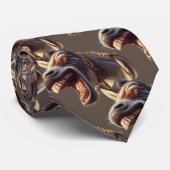 Waterverf lachen ezel burro dier Natuur kunst Stropdas (Opgerold)