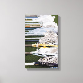 Waterverf Lacrosse Sticks Canvas Afdruk
