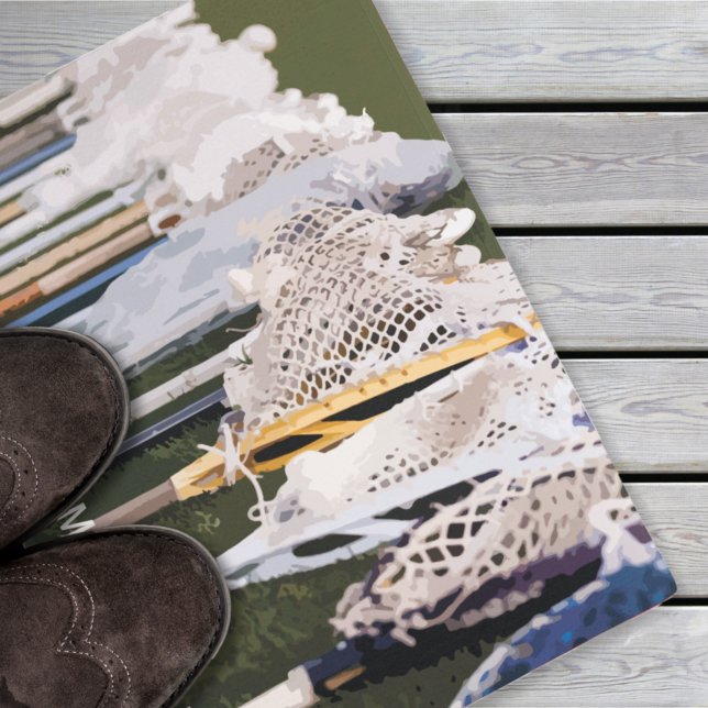 Waterverf Lacrosse Sticks Deurmat (Creator heeft geüpload)