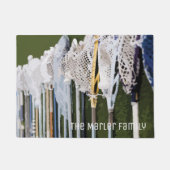 Waterverf Lacrosse Sticks Deurmat (Voorkant)