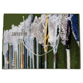 Waterverf Lacrosse Sticks Groot Cadeauzakje (Voorkant)