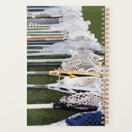 Waterverf Lacrosse Sticks Planner (Achterkant)