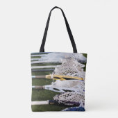 Waterverf Lacrosse Sticks Tote Bag (Achterkant)