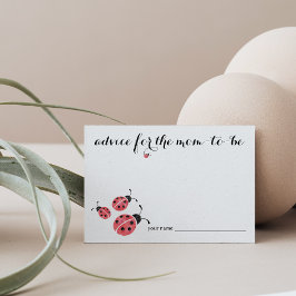 Waterverf Ladybug Advice voor Kaart van het Baby s