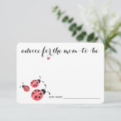 Waterverf Ladybug Advice voor Kaart van het Baby s (Staand voorkant)