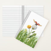 Waterverf Ladybug en Dandelions Notitieboek (Binnen)